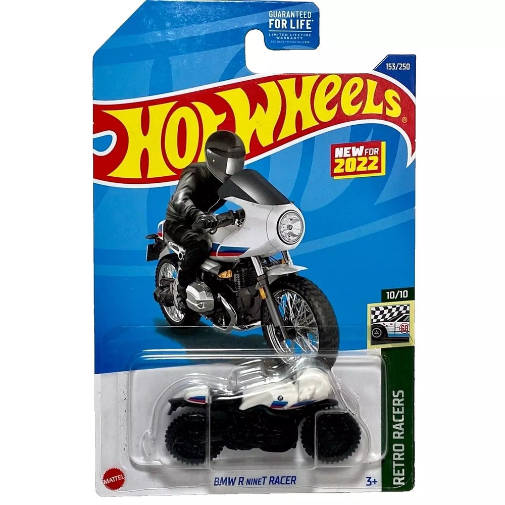 Hot Wheels BMW R nine T Racer 153/250‎ Retro Racers 10/10 White Motorcycle 2022